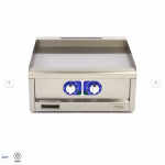  Επαγγελματική σχάρα ομαλή - ηλεκτρική - διπλή μονάδα - 60cm βαθιά